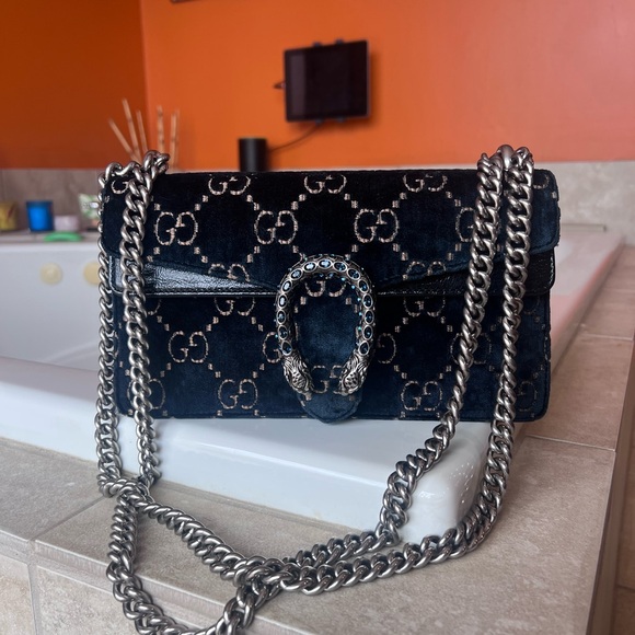 Gucci Dionysus Velvet Monogram Crossbody Bag - Picture 4 of 8